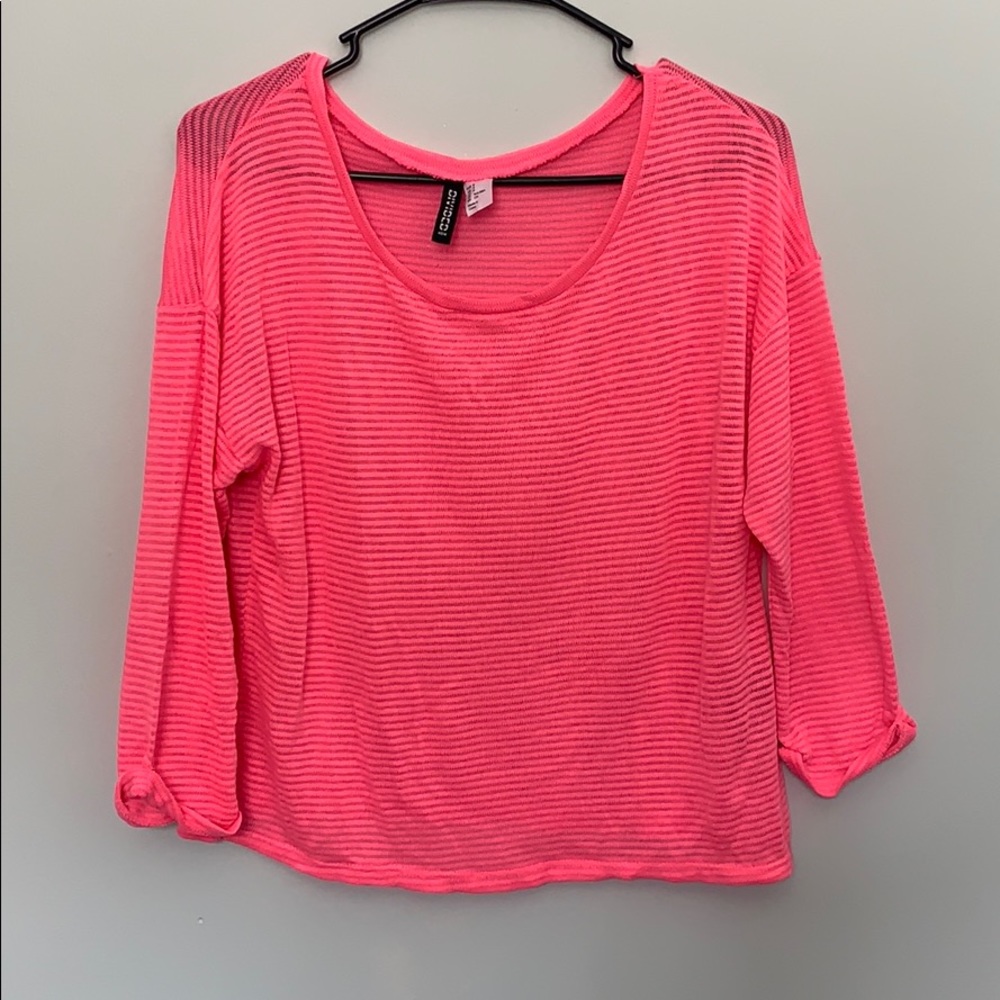 Long sleeve H&M neon top